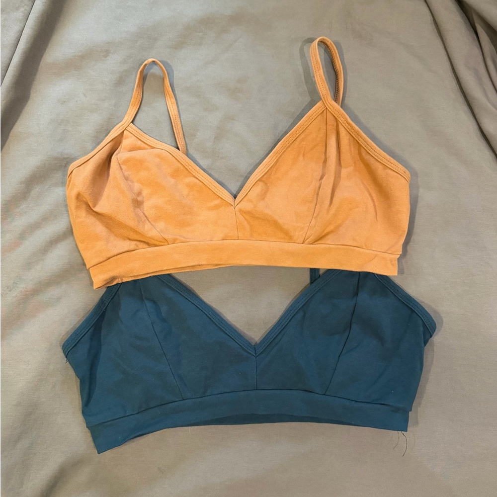Groceries Apparel V Bra Bundle XL in Green and Tan